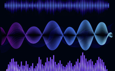 Vibrant digital sound waves symbolizing voice, tone, and the journey of self transformation — featured in The Power Within blog.